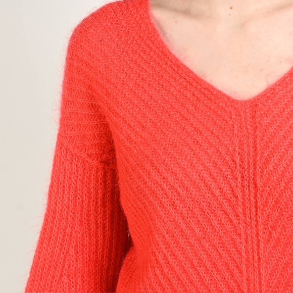 ESCADA SPORT MOHAIR BLEND SWEATER IN MELON ORANGE XL - Picture 4 of 8